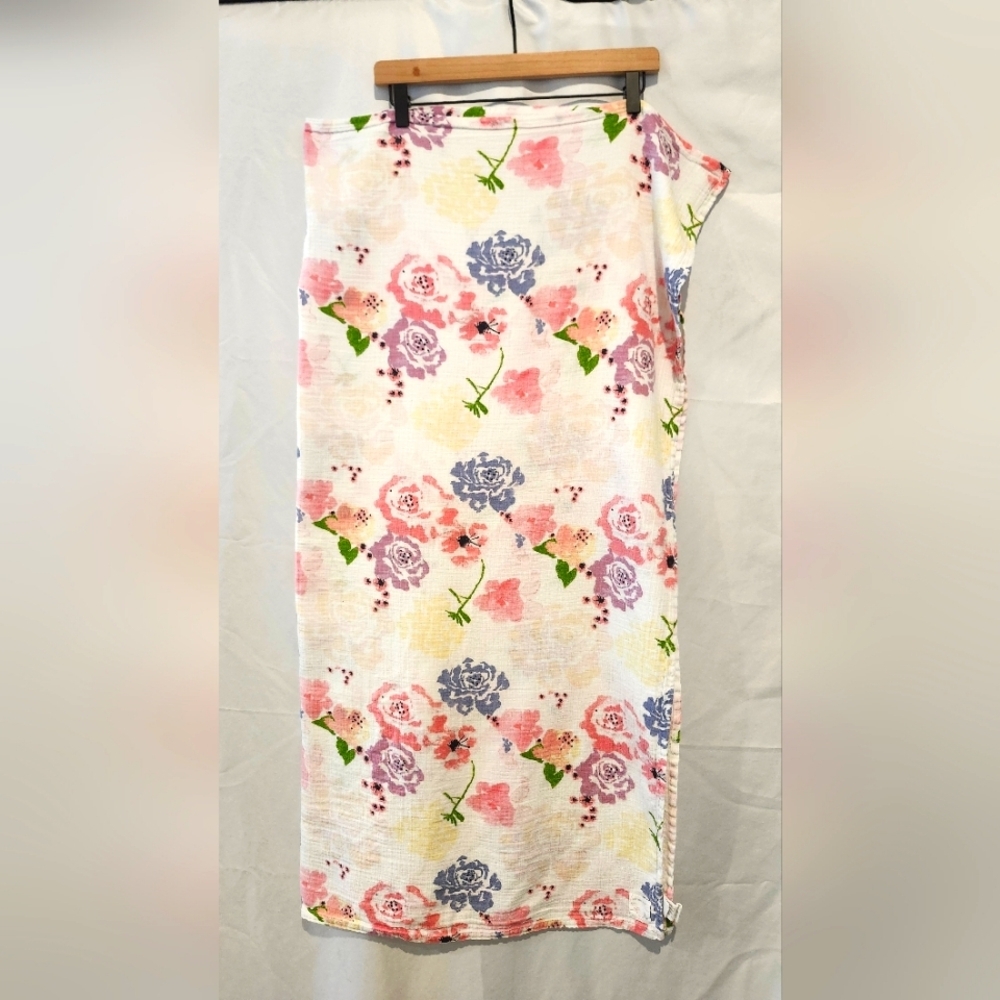 Burt's Bees Baby Organic Cotton Blanket Pastel Floral Soft